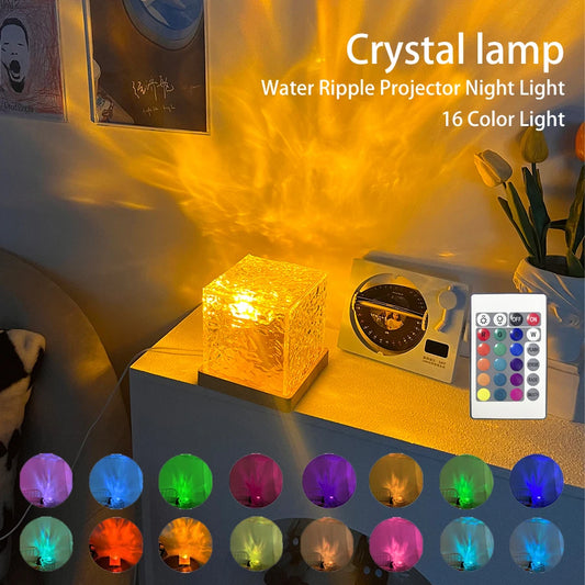Dynamic Rotating Water Crystal Lamp